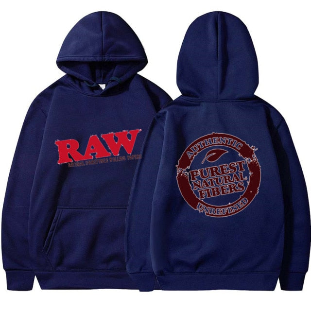 RAW Fashion Hoodie Men&#39;s Sweatshirt Polar Fleece Hooded Harajuku Hip Hop Casual Men&#39;s Ladies Hoodie High Quality Pullover Hoodie