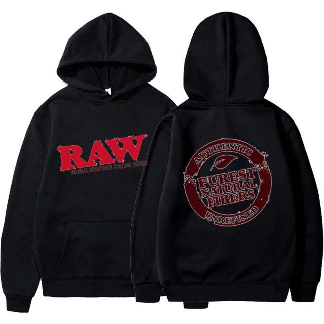 RAW Fashion Hoodie Men&#39;s Sweatshirt Polar Fleece Hooded Harajuku Hip Hop Casual Men&#39;s Ladies Hoodie High Quality Pullover Hoodie