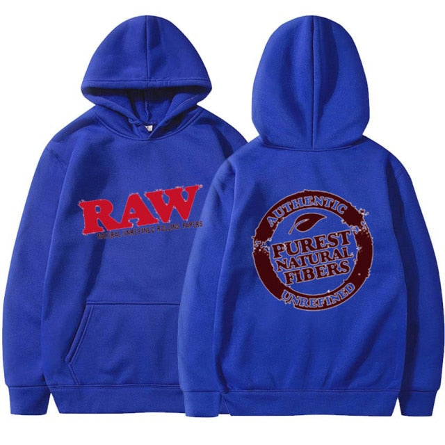 RAW Fashion Hoodie Men&#39;s Sweatshirt Polar Fleece Hooded Harajuku Hip Hop Casual Men&#39;s Ladies Hoodie High Quality Pullover Hoodie