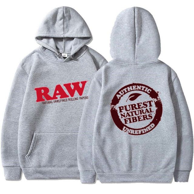 RAW Fashion Hoodie Men&#39;s Sweatshirt Polar Fleece Hooded Harajuku Hip Hop Casual Men&#39;s Ladies Hoodie High Quality Pullover Hoodie