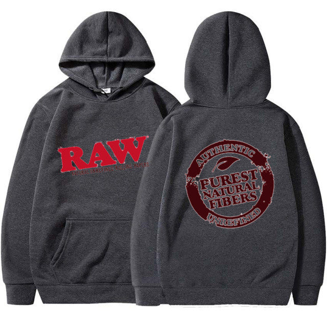 RAW Fashion Hoodie Men&#39;s Sweatshirt Polar Fleece Hooded Harajuku Hip Hop Casual Men&#39;s Ladies Hoodie High Quality Pullover Hoodie