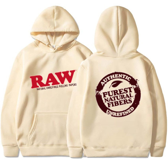 RAW Fashion Hoodie Men&#39;s Sweatshirt Polar Fleece Hooded Harajuku Hip Hop Casual Men&#39;s Ladies Hoodie High Quality Pullover Hoodie