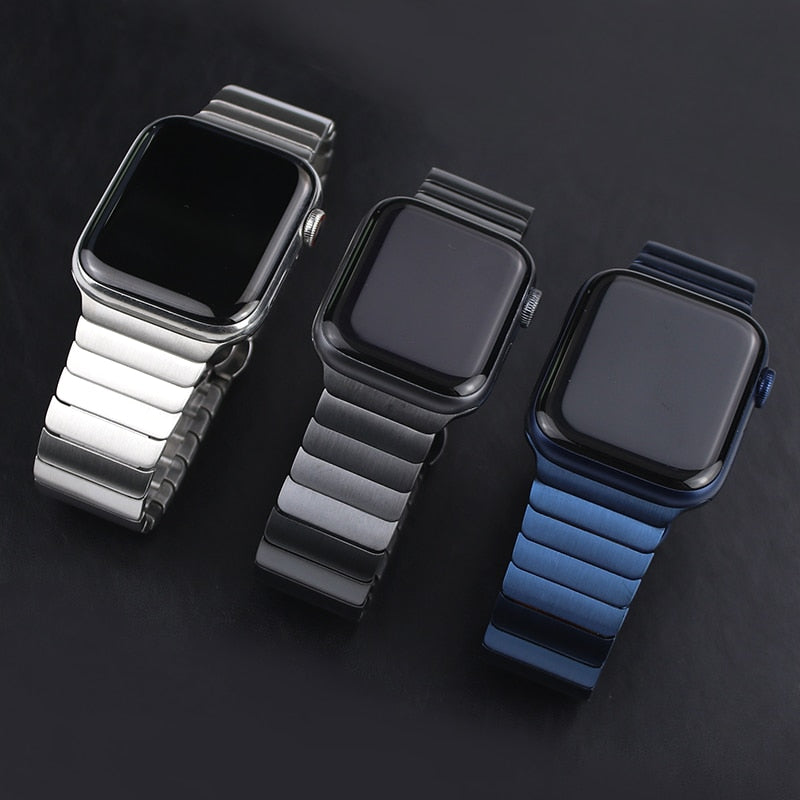 Stainless Steel Strap For Apple Watch Band 44mm 40mm Man Metal Butterfly Link Bracelet For Iwatch Series 6 SE 5 4 3 2 42mm 38mm