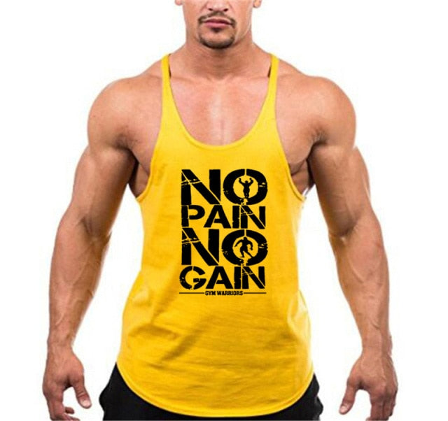 New Arrivals Bodybuilding stringer tank top man Cotton Gym sleeveless shirt men Fitness Vest Singlet sportswear workout tanktop