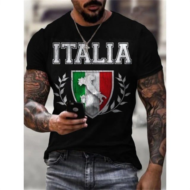 New Summer Man Fashion T shirt Harajuku 2021 Men&#39;s 3D Printing Casual Sports T-shirt O-neck Casual Short Sleeve Tops Men Clothes