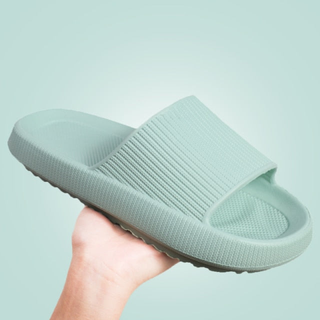 Women Thick Platform Slippers Summer Beach Eva Soft Sole Sandals Leisure Men Indoor Bathroom Anti-slip Zapatillas chaussons