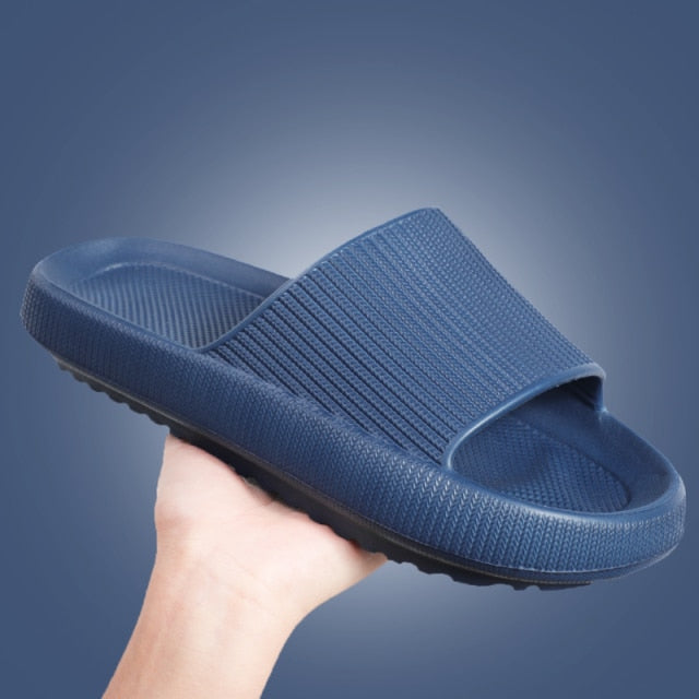 Women Thick Platform Slippers Summer Beach Eva Soft Sole Sandals Leisure Men Indoor Bathroom Anti-slip Zapatillas chaussons