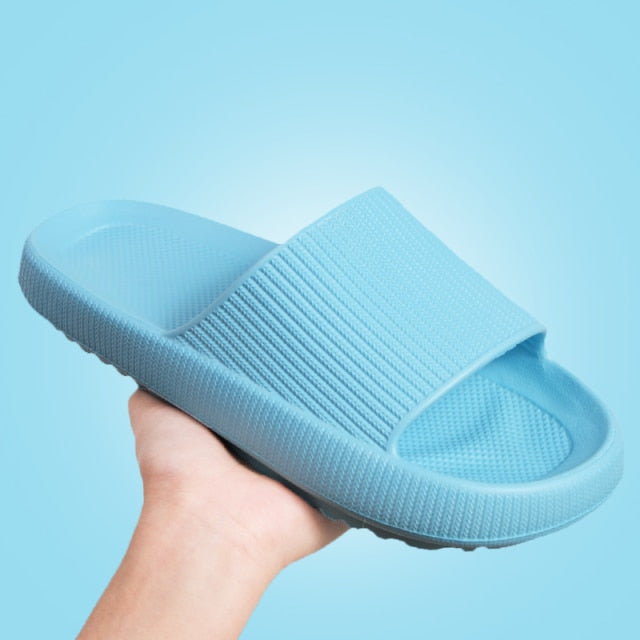 Women Thick Platform Slippers Summer Beach Eva Soft Sole Sandals Leisure Men Indoor Bathroom Anti-slip Zapatillas chaussons