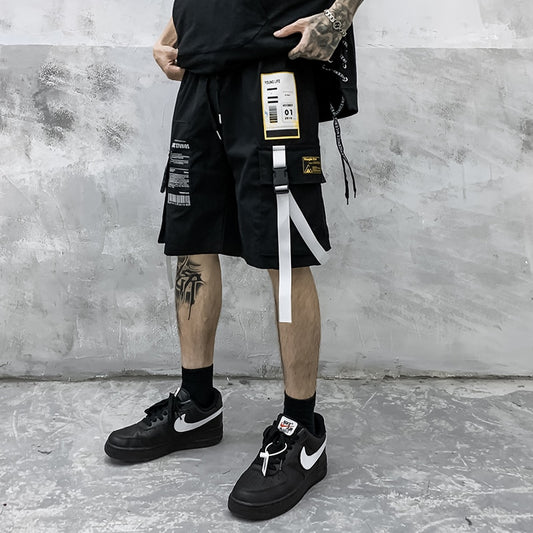 Men Cargo Shorts Straight Loose Fashion 2022 Summer Male Short Trousers Hip Hop Streetwear Men Clothing Bermuda Masculina